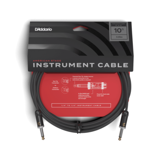 D'Addario D'Addario PW-AMSG-10 American Stage Instrument Cable, 10 feet