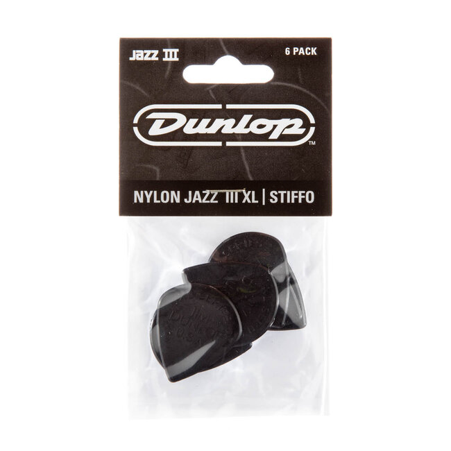 Dunlop 47PXLS "Stiffo" Nylon Jazz III XL 1.38mm Guitar Picks (6-Pack)