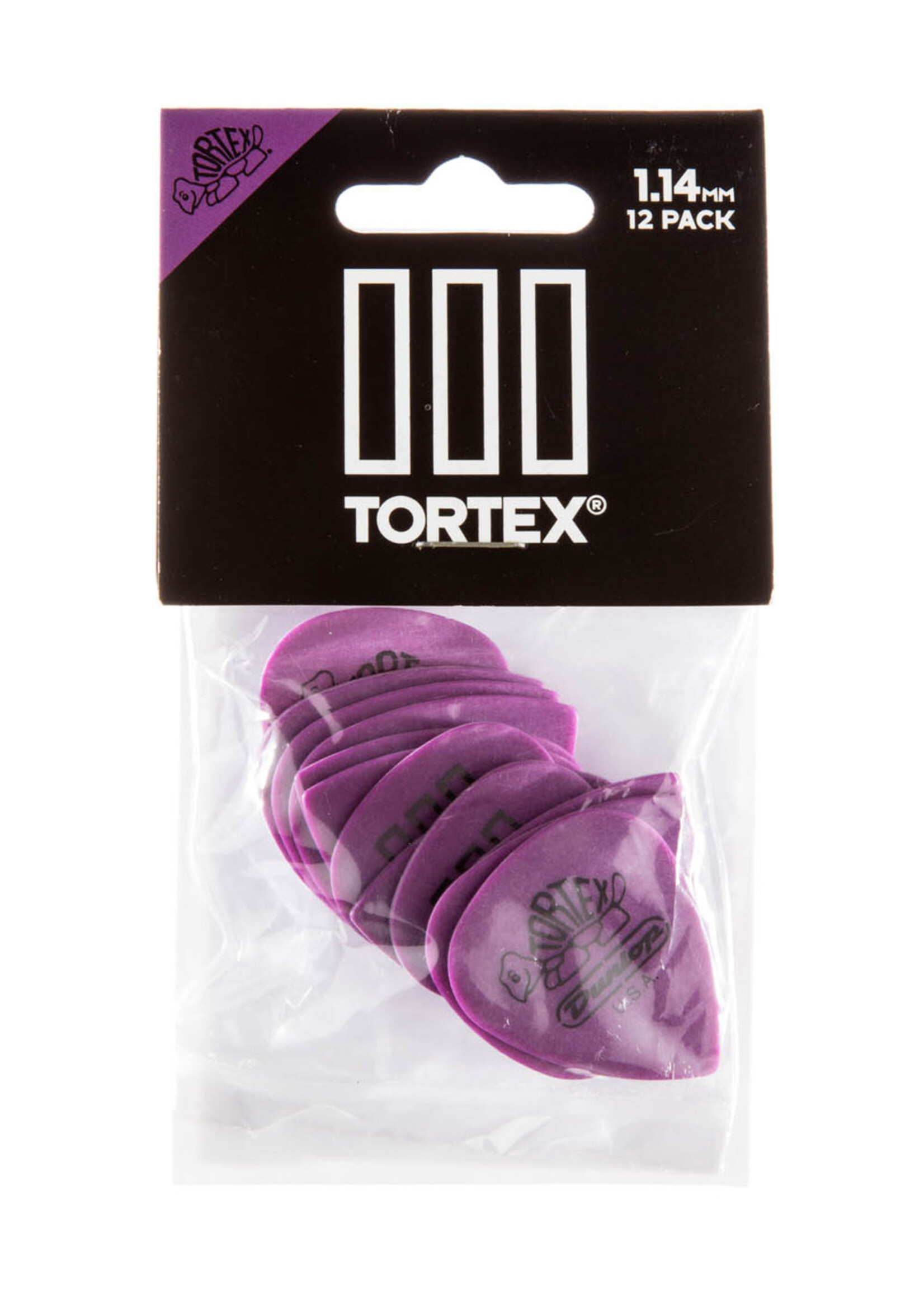 Dunlop Tortex TIII Guitar Picks - 1.14mm Purple (12-pack)