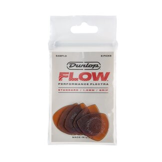 Dunlop 549P100 Flow Standard Grip Guitar Picks 1.0mm 6-pack