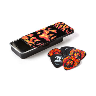 Dunlop JHPT14H Jimi Hendrix Voodoo Fire Heavy Guitar Pick Tin (6-Pack)