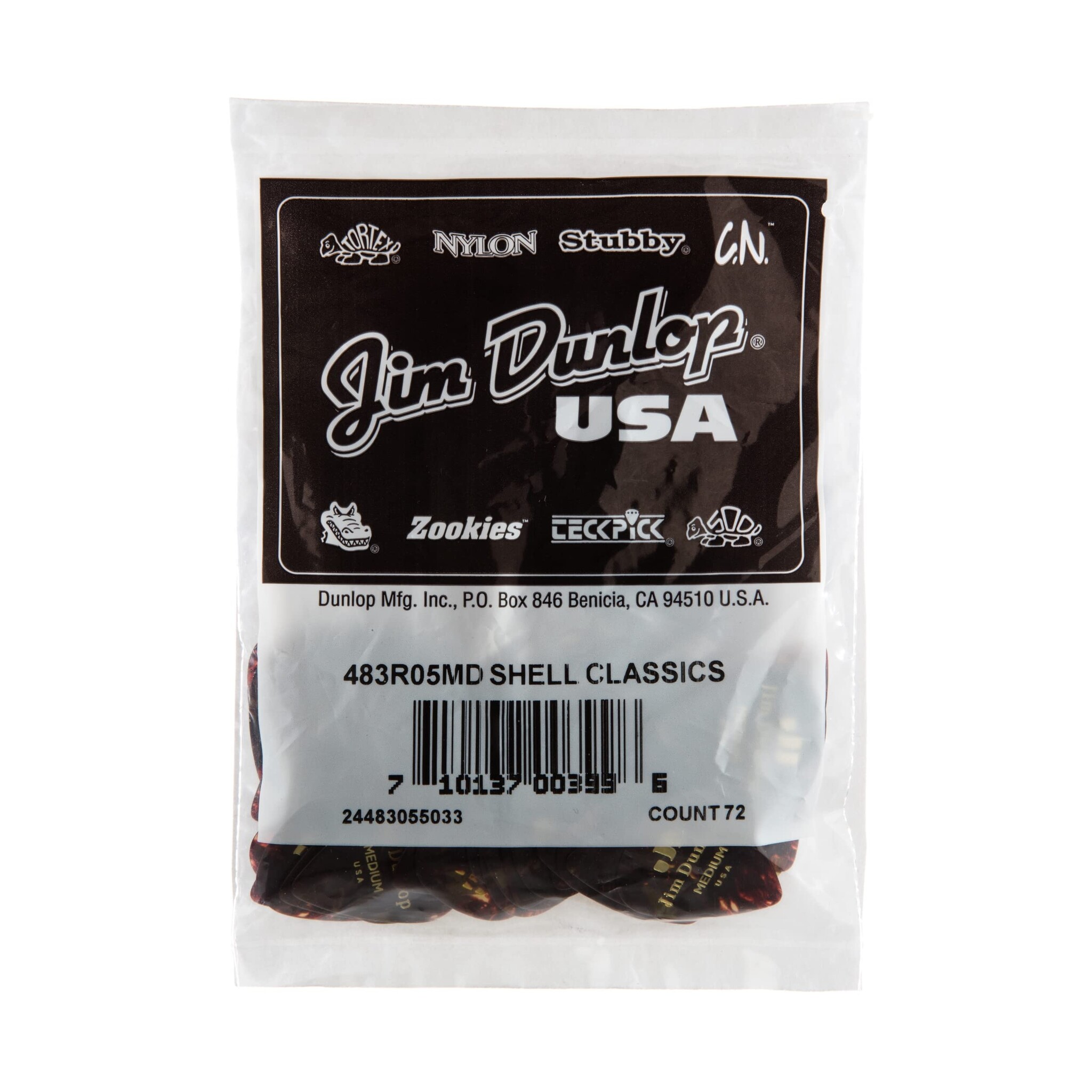 Dunlop 483R05MD Celluloid Standard Classics Medium Guitar Picks