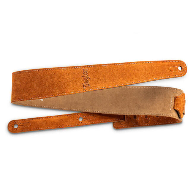 Taylor Strap, Embroidered Suede, Honey, 2.5"