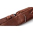 Taylor Vegan Leather Strap, Med Brown w/Stitching, 2.0" Embossed Logo