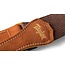 Taylor GS Mini Strap, Chocolate Brown Cotton, 2", Amber Buckle