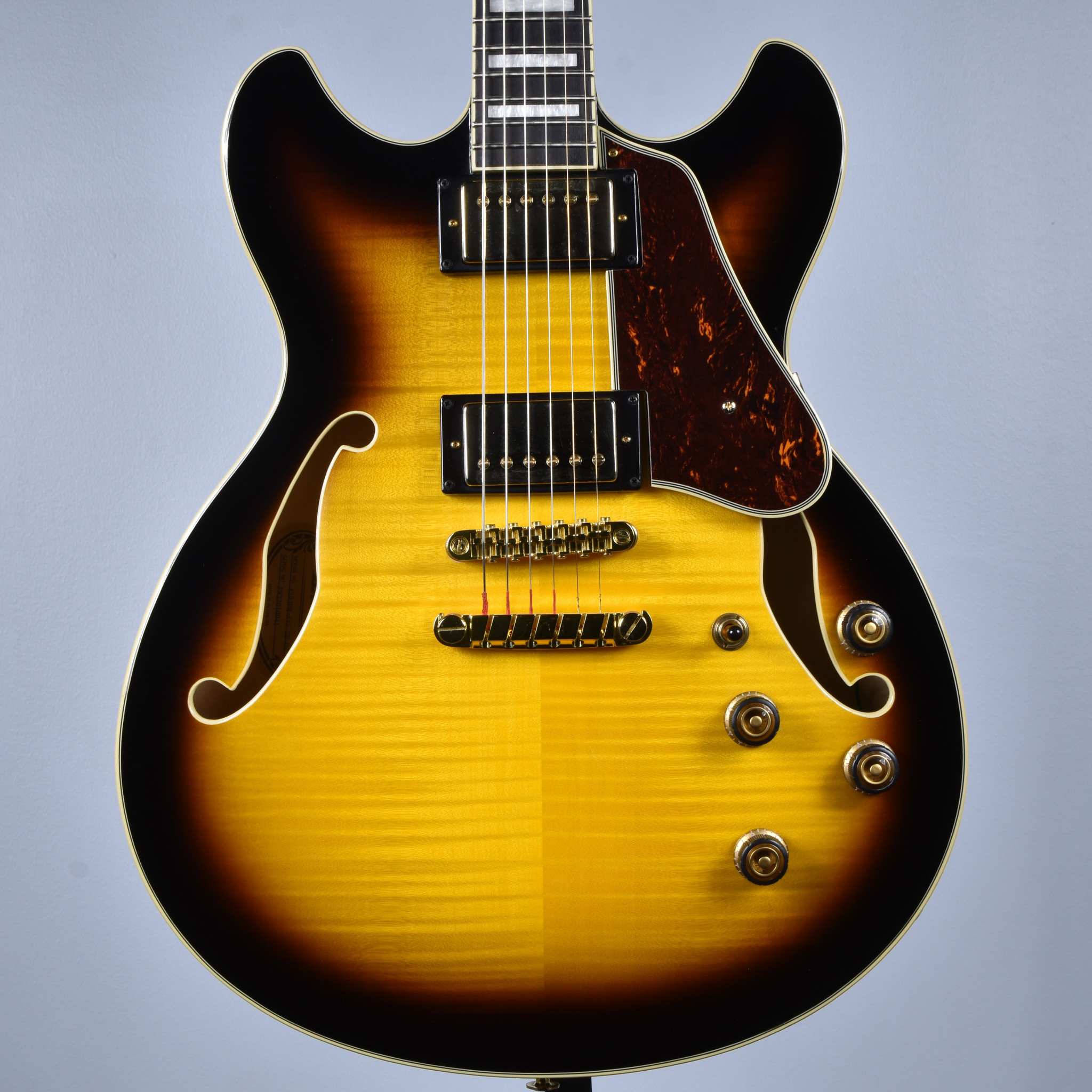 Ibanez AS93FM Artcore Expressionist Semi-Hollow Electric Guitar - Antique  Yellow Sunburst (Used)