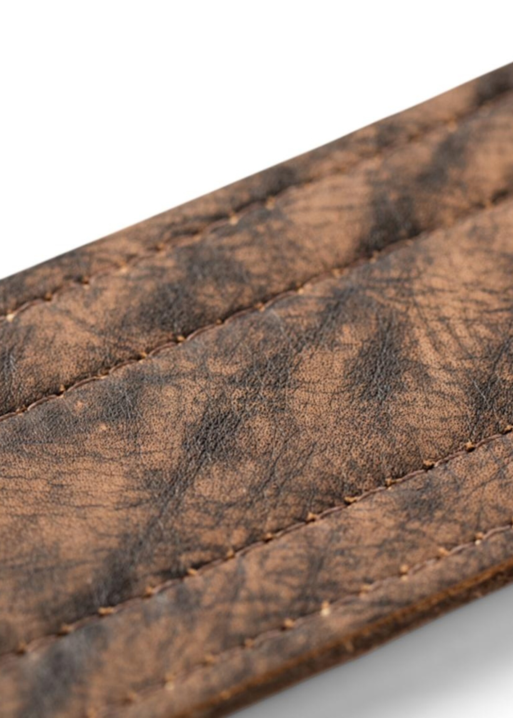 Taylor Taylor Element Distressed Leather Strap, 2.5” Dark Brown