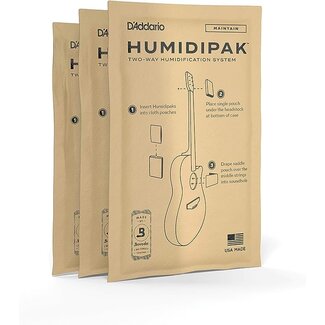 D'Addario D'Addario Humidipak System Replacement Packets, 3-packs