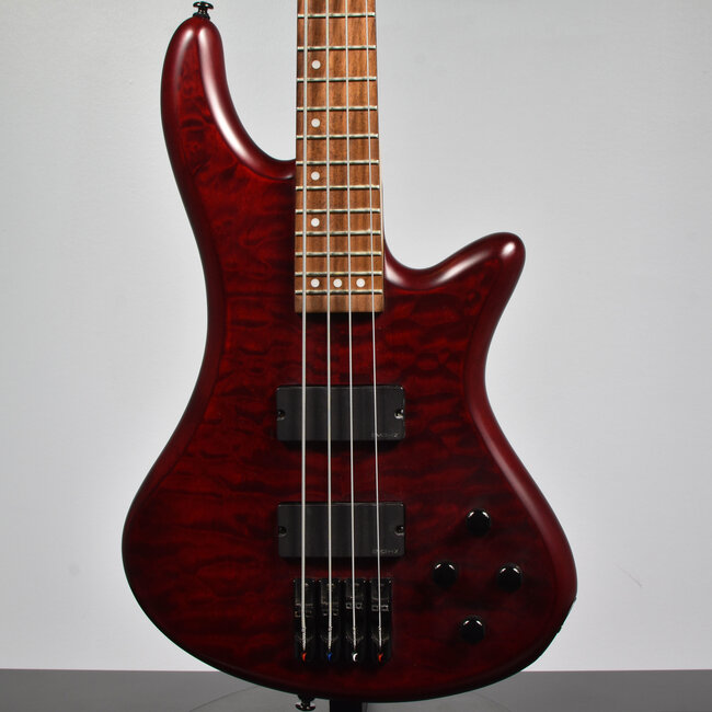Schecter Stiletto Custom-4 Bass - Vampyre Red Satin (Used)