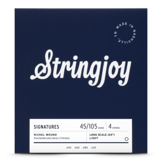 Stringjoy Stringjoy Light Gauge (45-105) 4 String Long Scale Nickel Wound Bass Guitar Strings