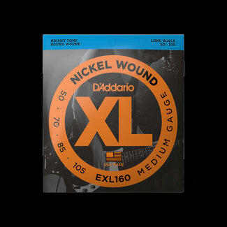 D'Addario D'Addario 50-105 Medium, Long Scale, XL Nickel Bass Strings EXL160
