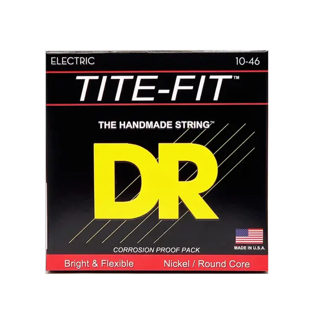 DR Strings TITE-FIT™ - Nickel Plated Electric Guitar Strings: Medium 10-46