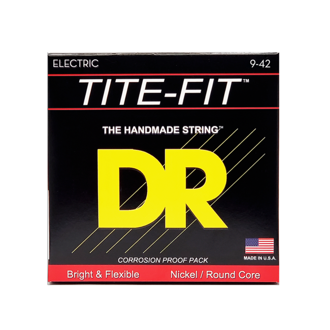 DR Strings TITE-FIT™ - Nickel Plated Electric Guitar Strings: Light 9-42