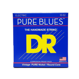 DR Strings DR Strings PURE BLUES™ - Pure Nickel Electric Guitar Strings: Medium to Heavy 10-52