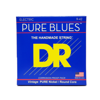 DR Strings DR Strings PURE BLUES™ - Pure Nickel Electric Guitar Strings: Light 9-42