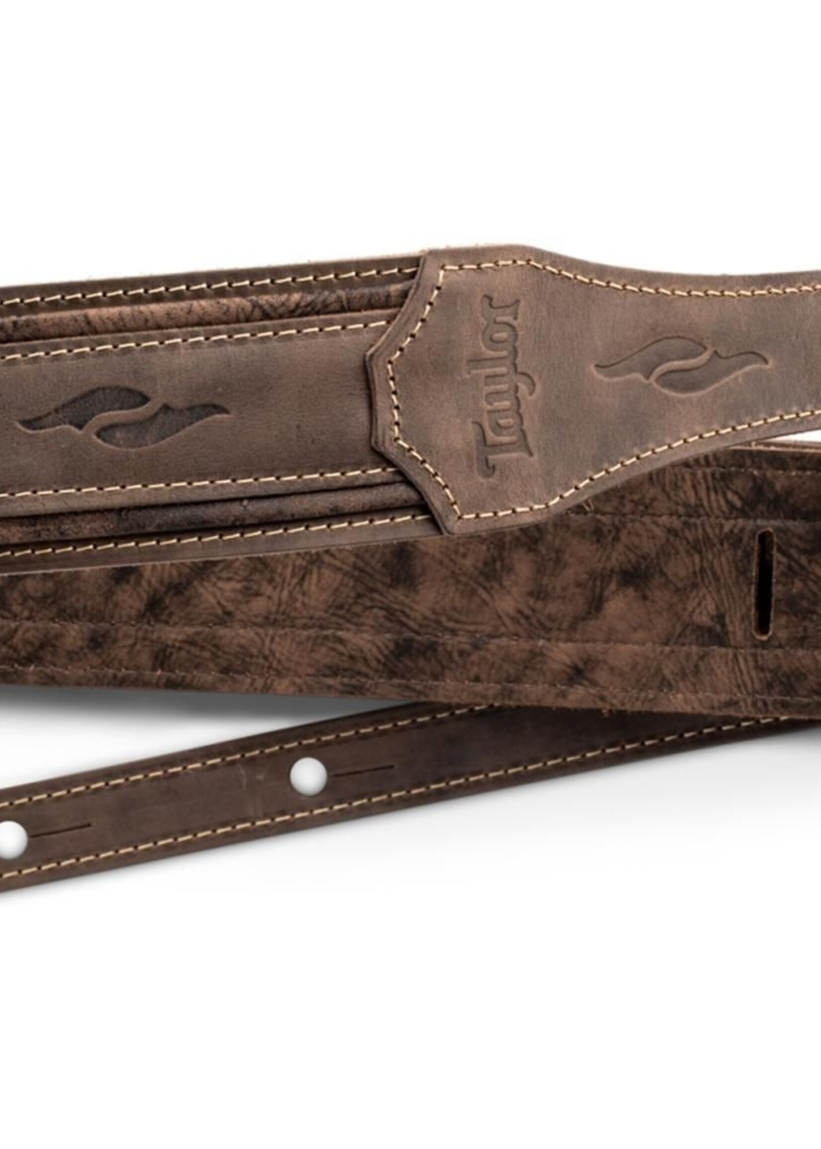 Taylor Taylor Element Distressed Leather Strap, 2.5” Dark Brown
