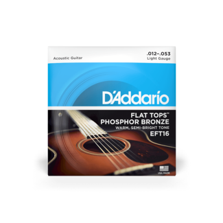 D'Addario D'Addario EFT16 12-53 Light, Flat Tops Phosphor Bronze Acoustic Guitar Strings