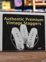 Guitar Fetish GFS Guitar Fetish I17 Authentic Premium Vintage Staggers, Single Coil Strat Pickup Set - White Covers (Used)