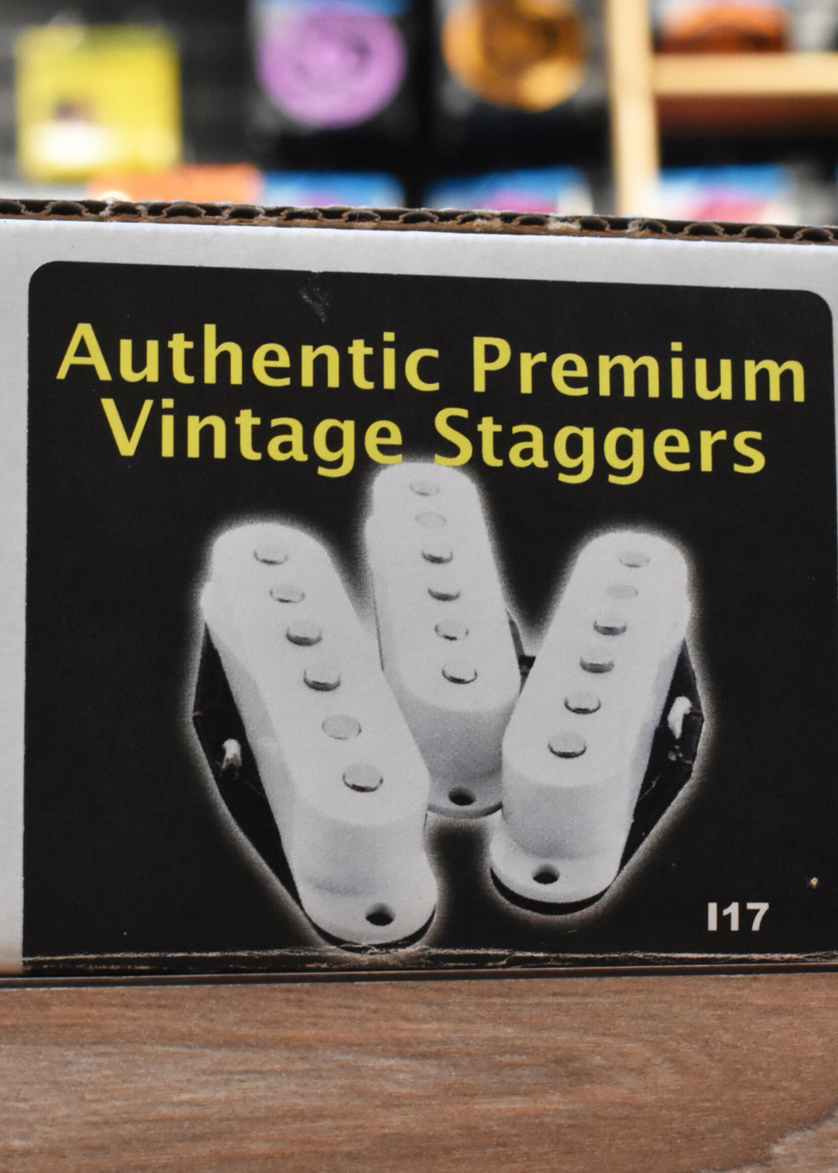 Guitar Fetish GFS Guitar Fetish I17 Authentic Premium Vintage Staggers, Single Coil Strat Pickup Set - White Covers (Used)