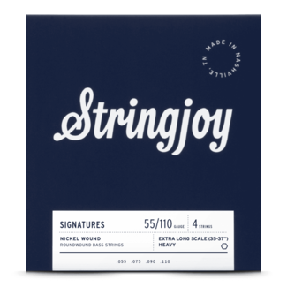 Stringjoy Stringjoy SJ-BA55110XL Heavy Gauge (55-110) 4 String Extra Long Scale Nickel Wound Bass Guitar Strings