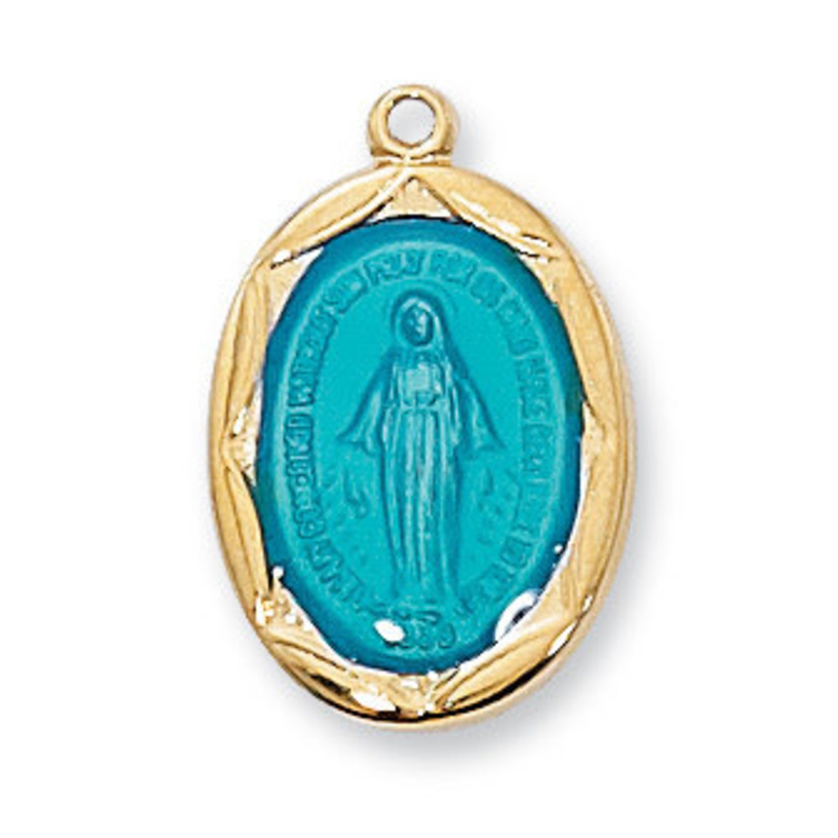 Gold over Sterling w/ Blue Miraculous Medal