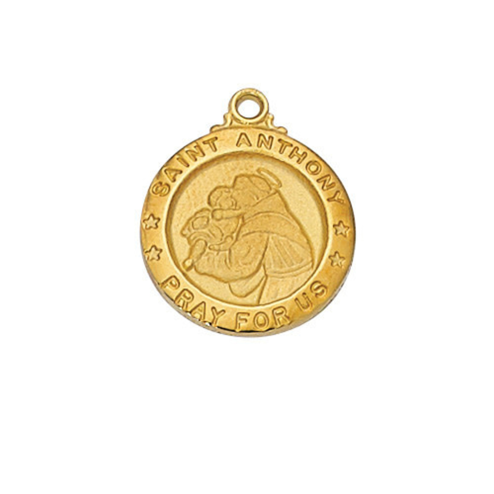 Gold over Sterling Small St. Anthony Medal