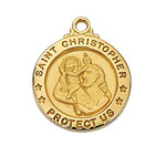 Gold over Sterling St. Christopher Medal