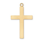Gold over Sterling Lord's Prayer Cross Pendant