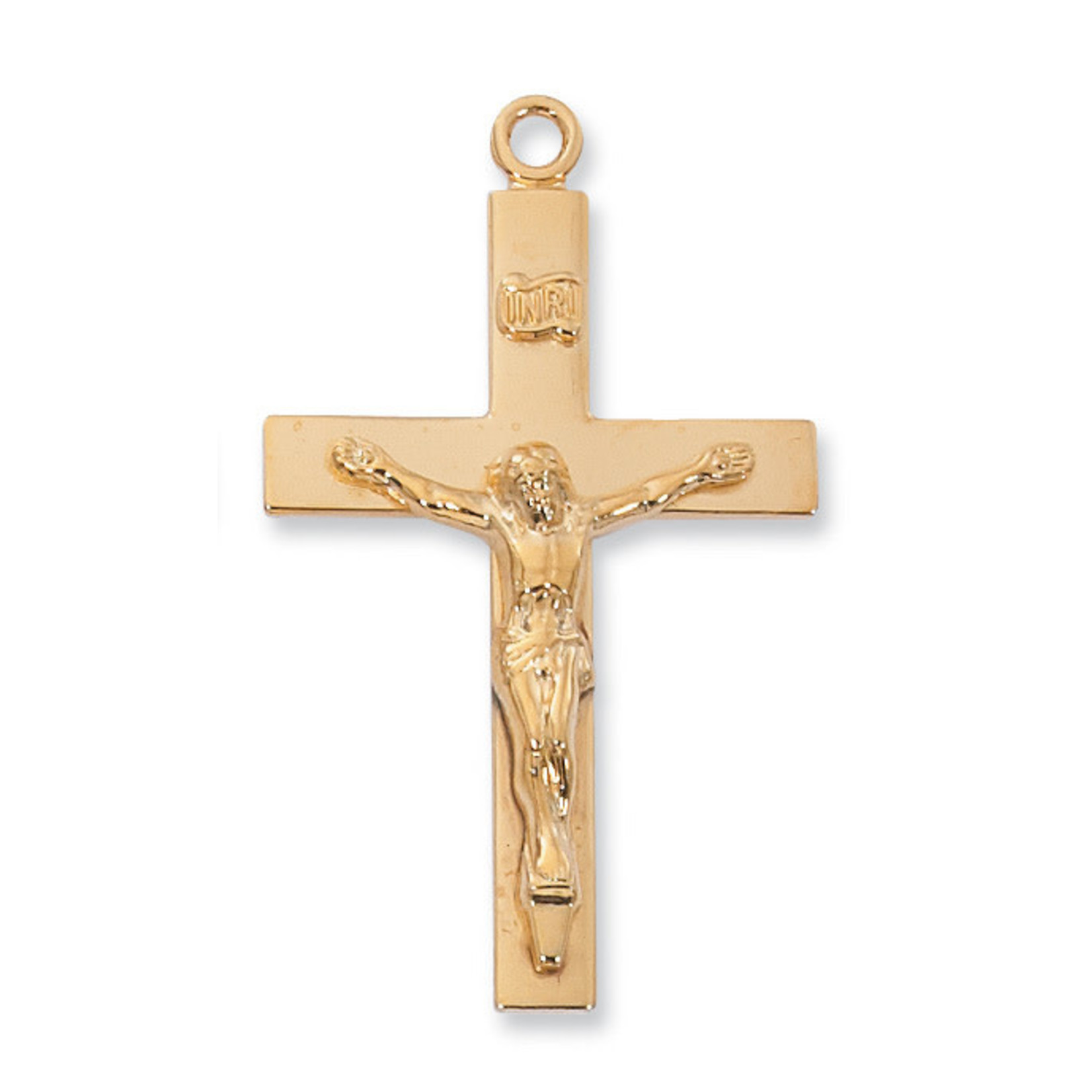 Gold over Sterling Lord's Prayer Crucifix Pendant