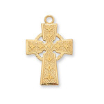 Gold over Sterling Celtic Cross Pendant