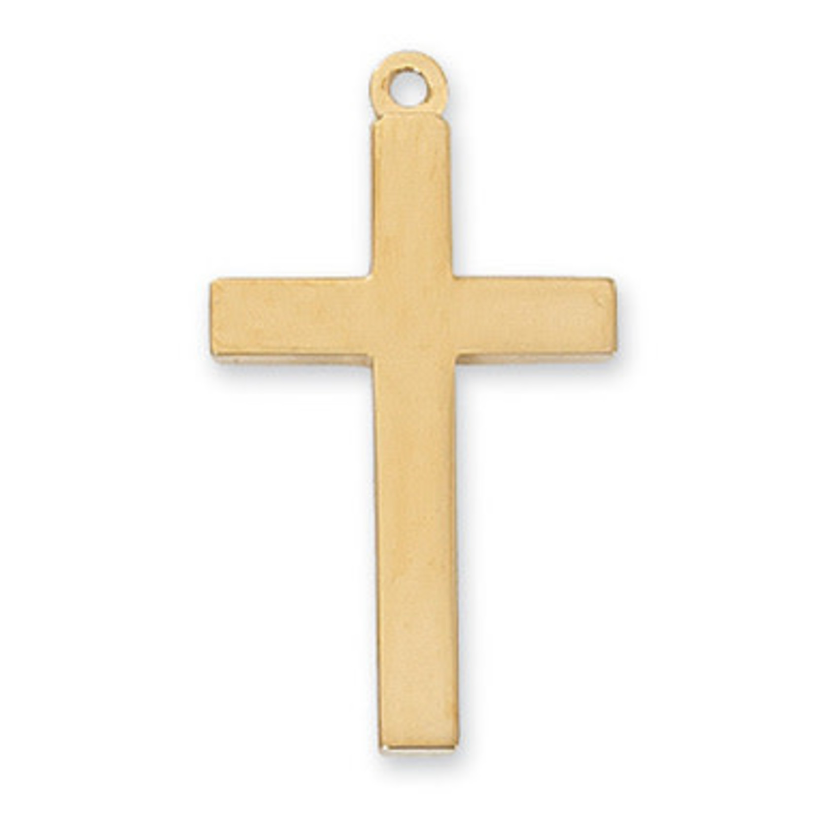 Gold over Sterling Cross Pendant w/ 20" Chain