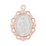 Rose Gold over Sterling Two Tone Miraculous Medal