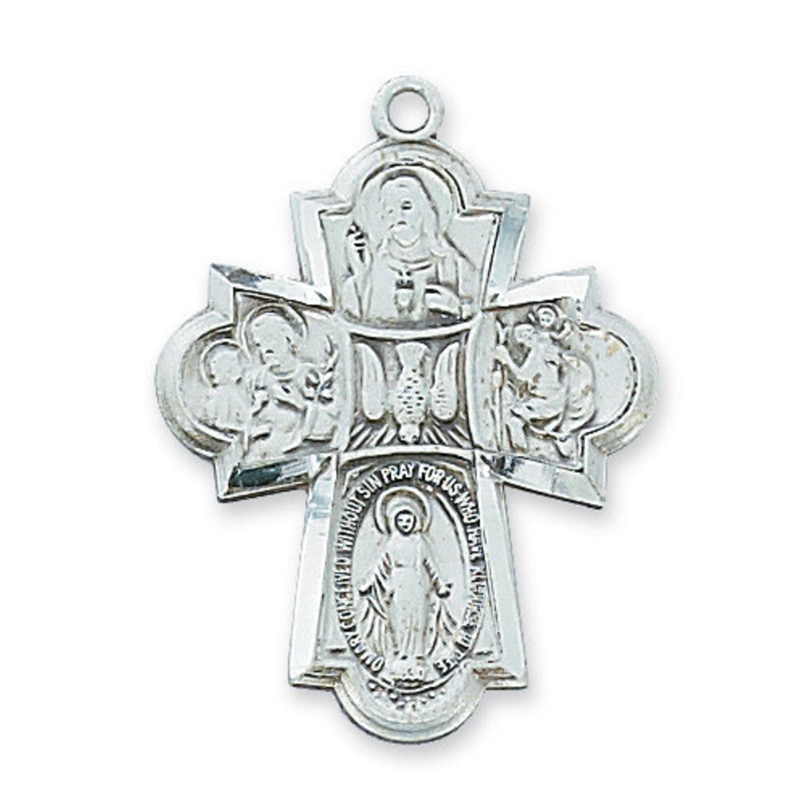 Sterling Silver 4-way Cross Medal