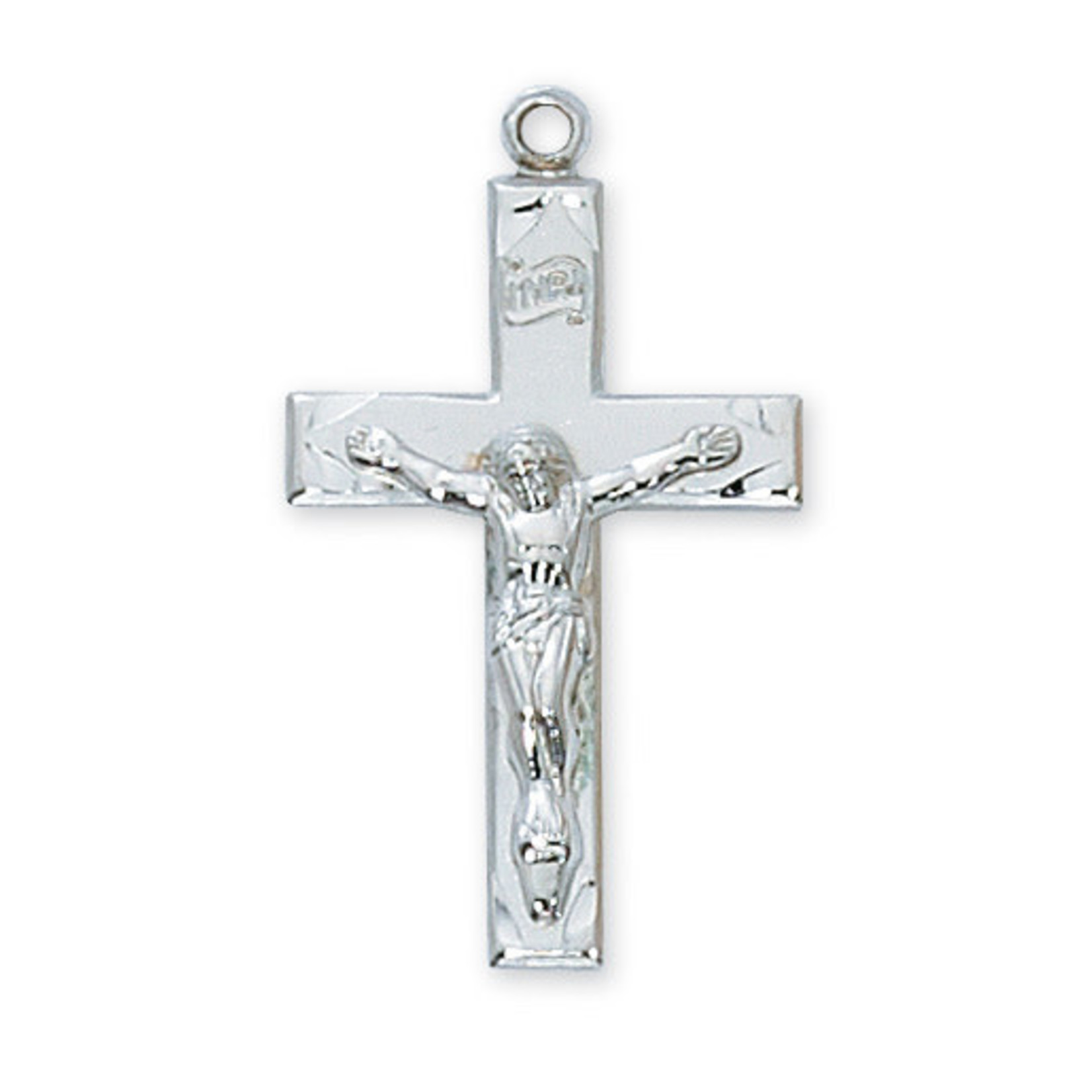 Sterling Silver Crucifix Pendant w/ 20" Chain