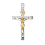 Sterling Silver Crucifix Pendant w/ 20" Chain