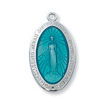 Sterling Silver w/ Blue Miraculous Medal