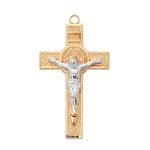 Gold over Sterling Benedict Crucifix