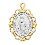 Gold over Sterling Two Tone Miraculous Medal