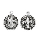 Sterling St Benedict Medal w/ 16" Chain