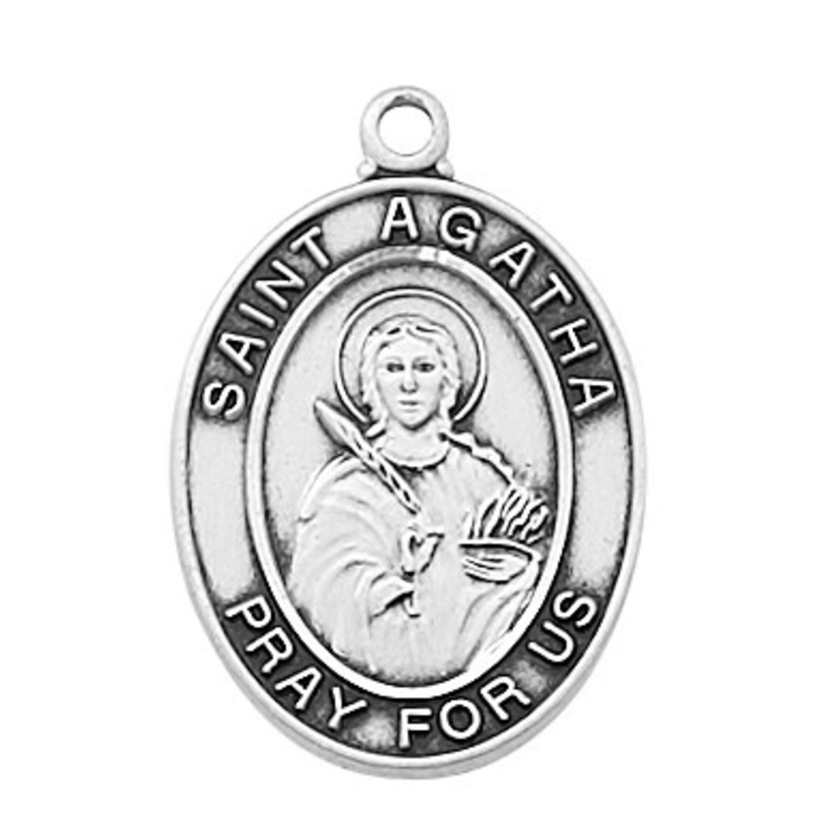 Sterling Silver St. Agatha Medal