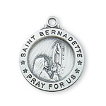 Sterling Silver Small St. Bernadette Medal