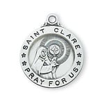 Sterling Silver Small St. Clare Medal