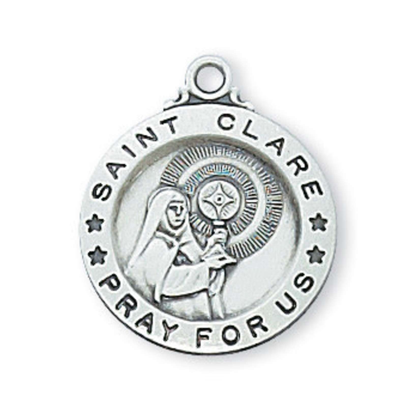 Sterling Silver Small St. Clare Medal