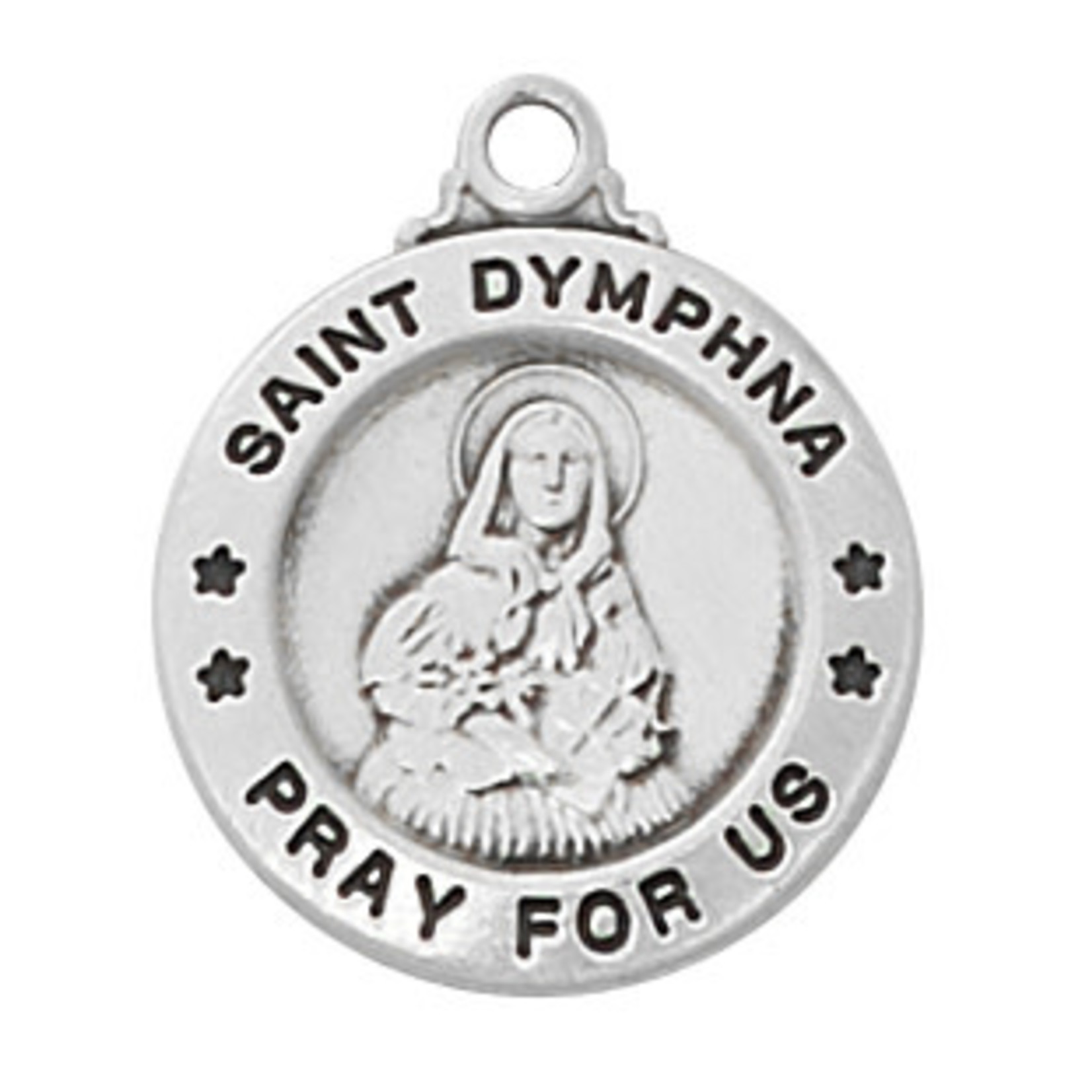 Sterling Silver Small St. Dymphna Medal