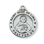 Sterling Silver Small St. Rose of Lima Medal