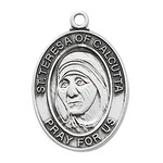 Sterling Silver St Teresa of Calcutta Medal w/ 20" Chain