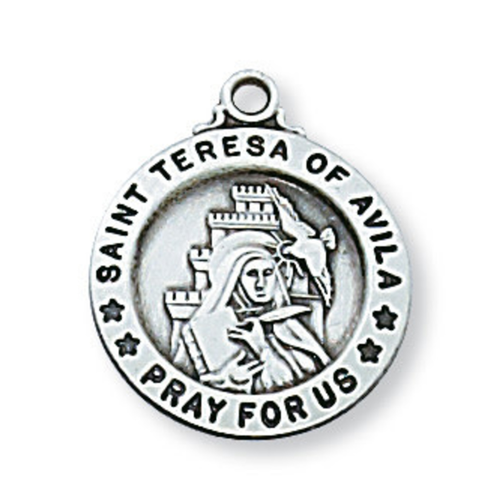 Sterling Silver Small St. Teresa of Avila Medal