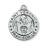Sterling Silver St. Veronica Medal w/ 20" Chain
