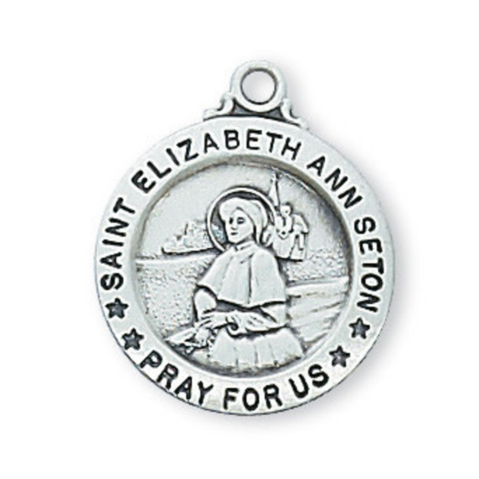 Sterling Silver Small St. Elizabeth Ann Seton Medal