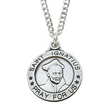 Sterling Silver St. Ignatius Medal w/ 20" Chain